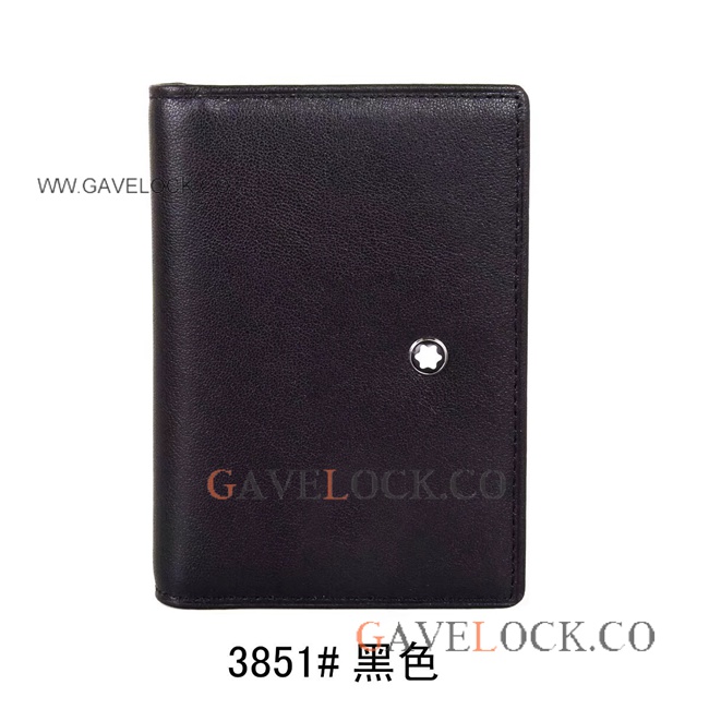 Replica Montblanc Black Soft Leather Wallet Short Version
